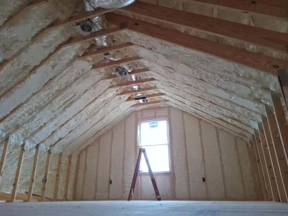 Spray foam roofing application for Crawl Space Insulation project in Douglasville